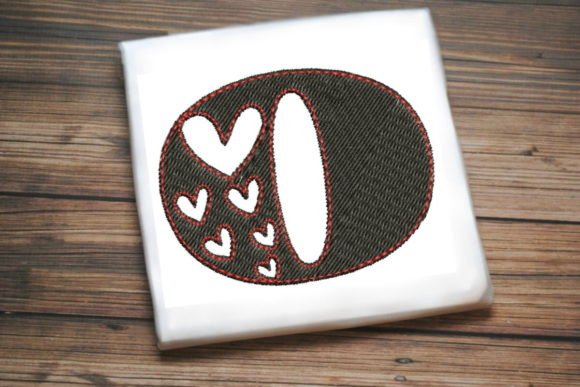 Alphabet Letter O Multi Heart