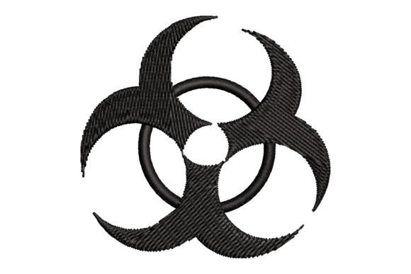 Biohazard Symbol Embroidery