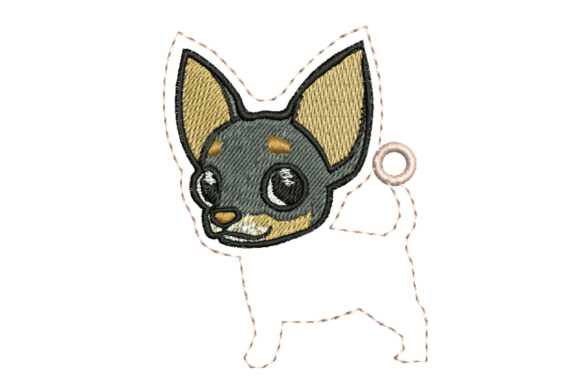 Chihuahua Tag Name Embroidery
