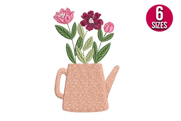 Flower Basket Embroidery Design