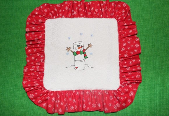 Marshmallow Snowman Embroidery